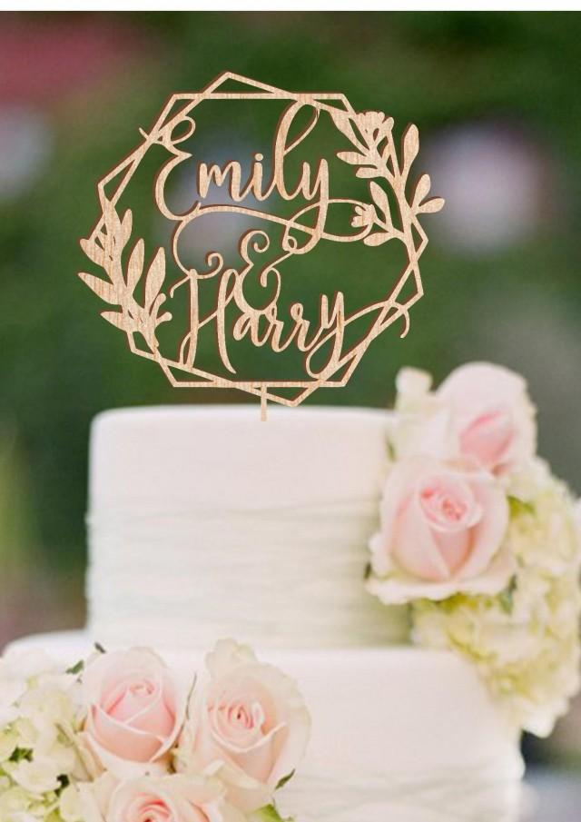 Personalized Name Wedding Cake Topper Custom Wedding Cake Topper Customized First Names Cake 