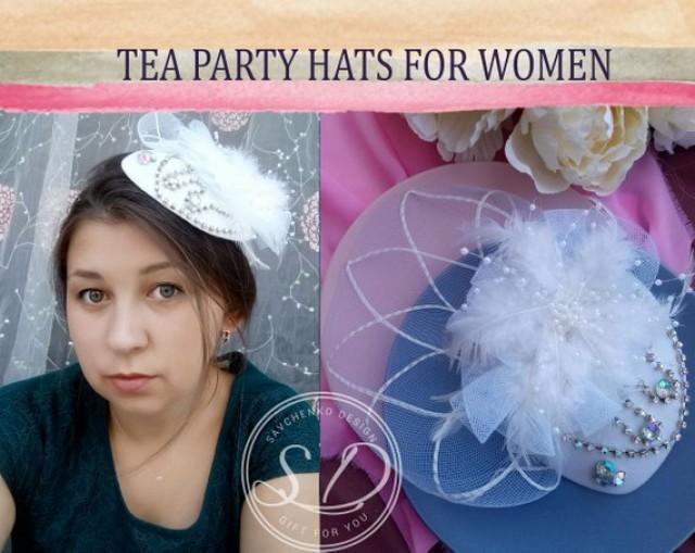 krøllet båd brutalt White Pillbox Hat Hütchen 50er Kate Middleton Hat 50's Vintage-tea Party  Hats-church Hat-kentucky Derby Hats For Women-headbands For Women #2901964  - Weddbook