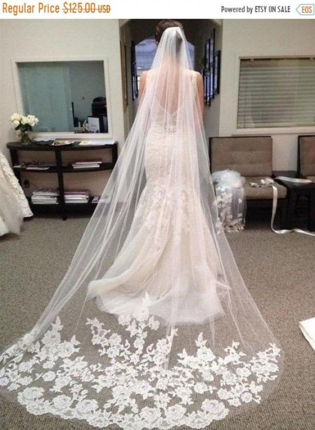 long white wedding veil