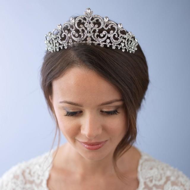 Rhinestone Wedding Crown, Royal Wedding Tiara, Princess Bridal Crown ...