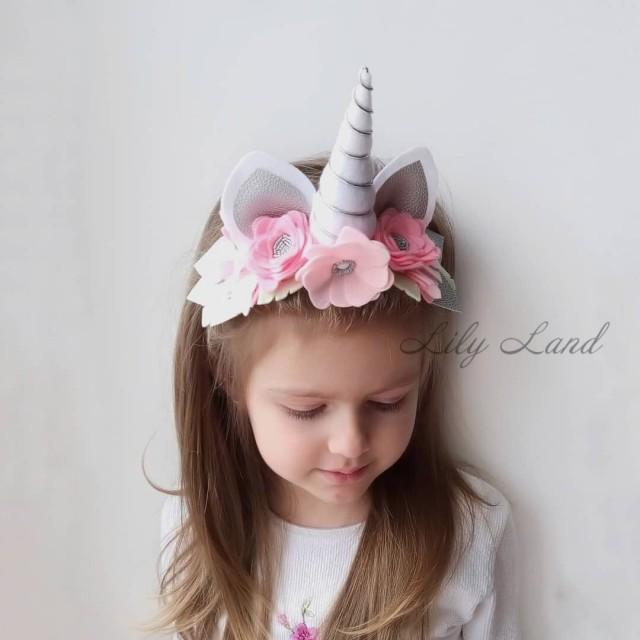 Girls Headband Unicorn Flower Headband Unicorn Horn Birthday Headband