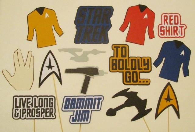 Inspired By Star Trek Photo Booth Props Star Trek Party