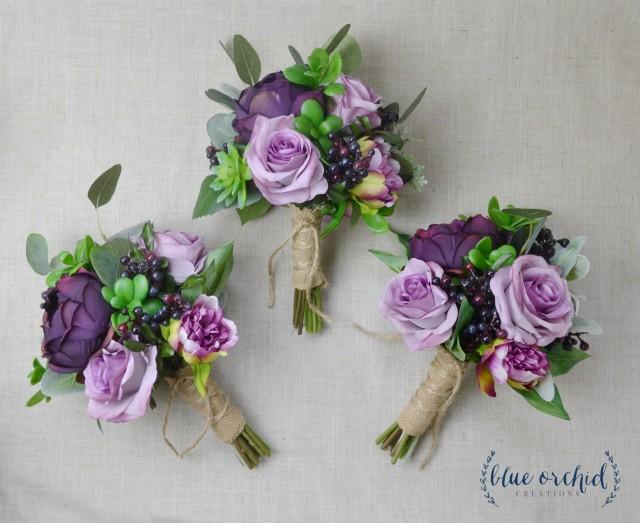 Bridesmaid Bouquet, Wedding Flowers, Silk Bridesmaid Bouquet