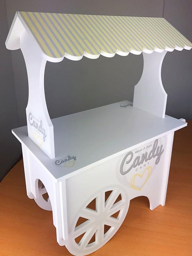 CANDY CART Various Sizes, Sweet Display Stand. Full Printed.White