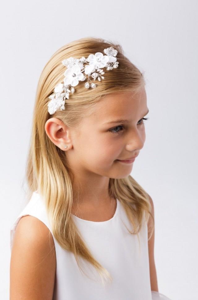 Flower Girl Headband Bride Hair Piece Mini Bride Baptism First