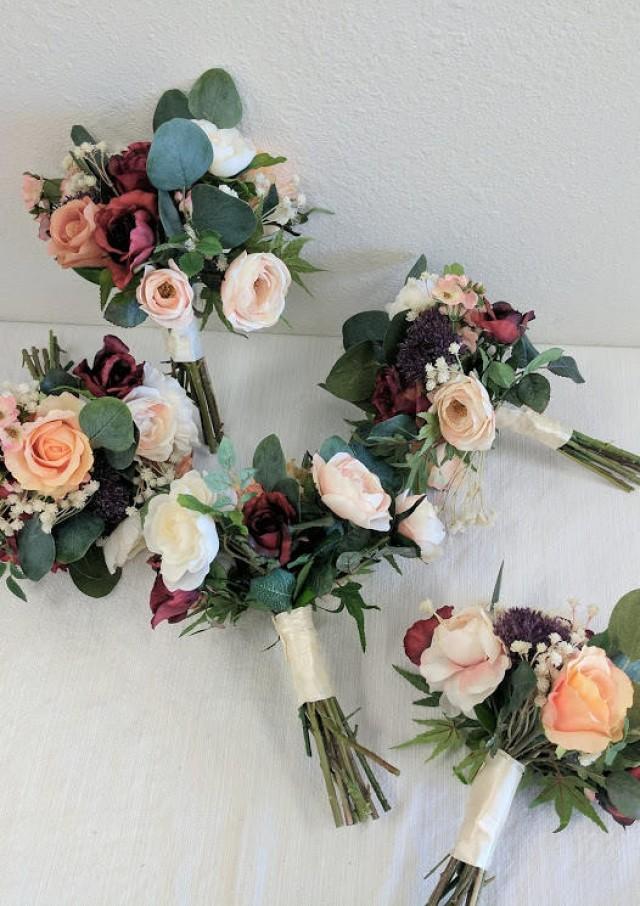 Wedding Bouquet, Bridesmaid Bouquet, Wedding Flowers, Silk Flower
