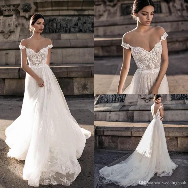 modified a line lace wedding dress