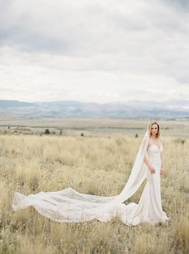 Cathedral Length Wedding Bridal Veil 108 Inches White, Ivory, Wedding Veil Long Bridal Veil