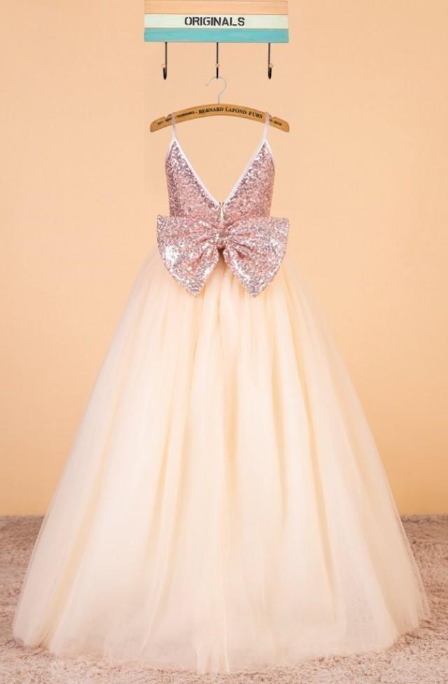 rose gold childrens dress