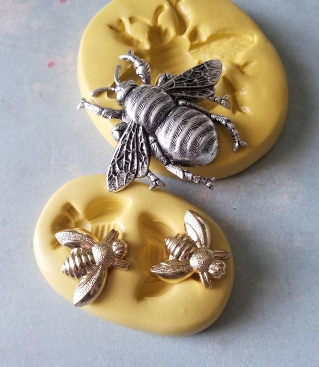Vintage Extra Large Bumblebee Food Safe Mold For Fondant Flexible