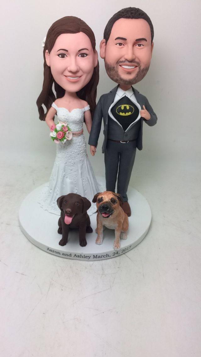 Wedding Cake Topper Pet Personalized Wedding Cake Topper With Pets Pet