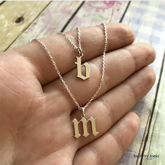 Dainty Initial Necklace Gold Filled Letter Necklace Gothic Letter Necklace Old English Initial Necklace Personalized Name Jewelry 2927215 Weddbook Express your true personality with an old english name necklace of your very own. dainty initial necklace gold filled letter necklace gothic letter necklace old english initial necklace personalized name jewelry 2927215 weddbook