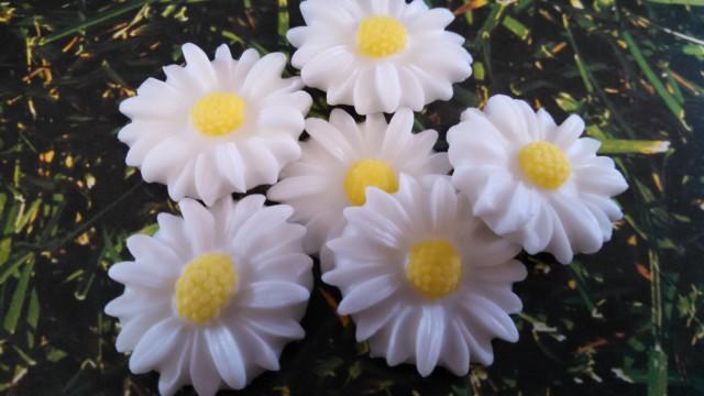 Edible Fondant Daisies Fondant Flowers Set Of 12 Fondant Cupcake