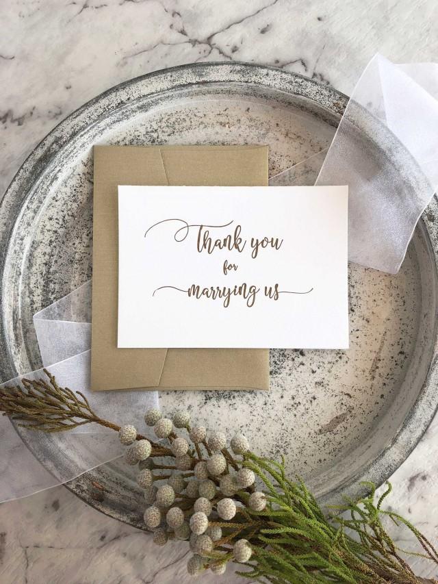 Officiant Gift, Thank You For Marrying Us, Wedding Officiant Card