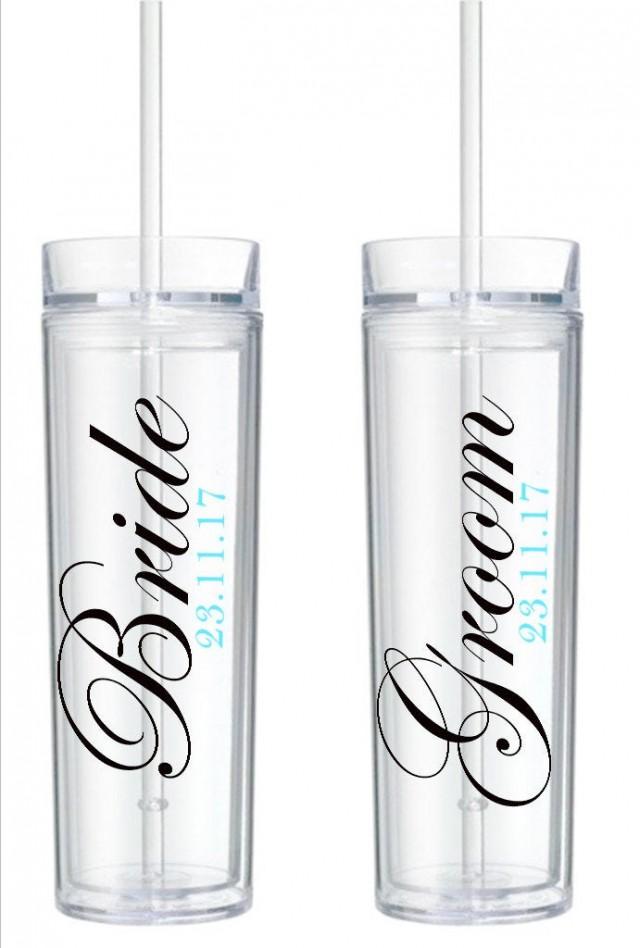 Wedding Tumblers, Bride, Groom, Custom Tumbler, Personalized Tumbler