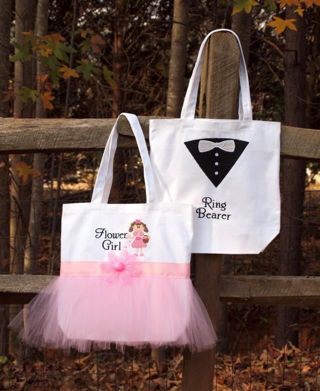 Flower Girl Tote Flower Girl Bag Flower Girl Peronalzied Bag Flower
