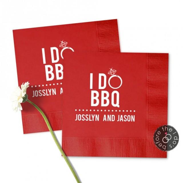 Engagement Party I Do BBQ Napkins Napkins /// Reception Napkins, Personalized Napkins, Party