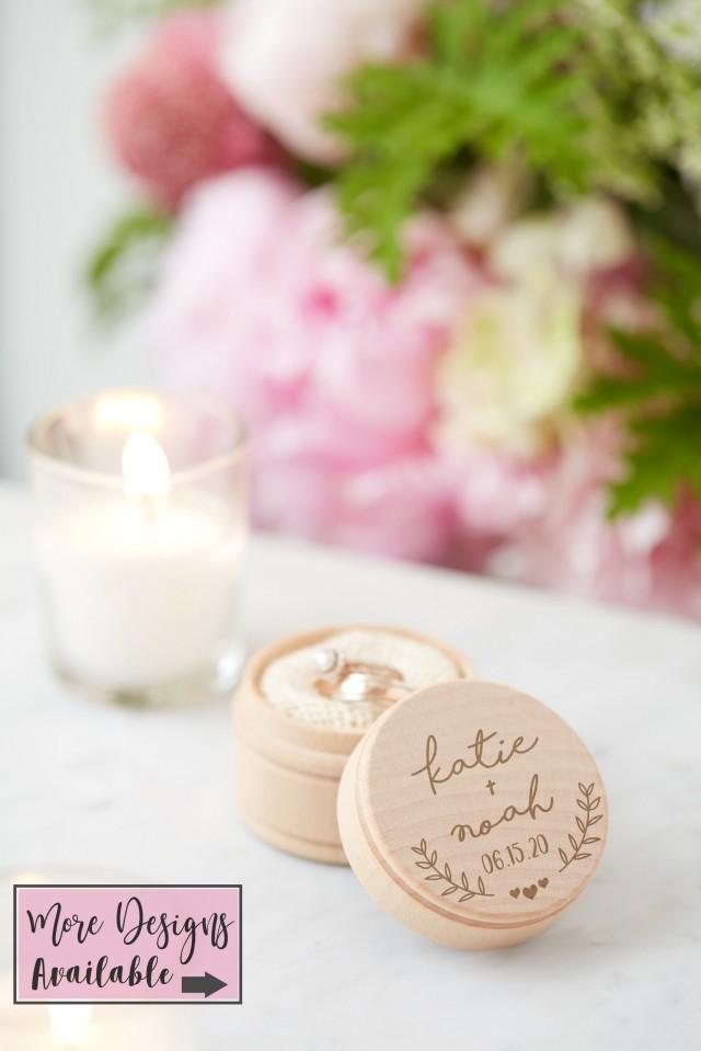 Personalized Ring Box, Wedding Ceremony Ring Box, Ring Bearer Ring Box