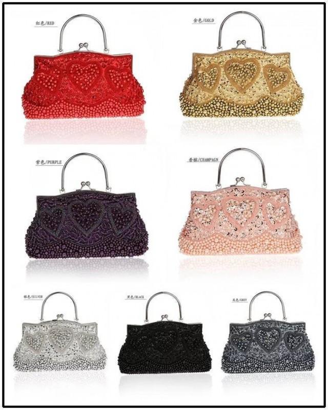 Beautiful Bridal HandBag,Wedding Handbag,Beaded Handbag,Brides Bag