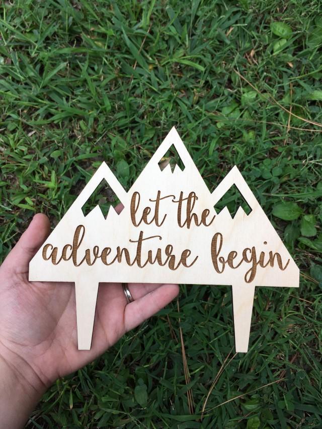 Let The Adventure Begin Wedding Cake Topper Wedding Cake Topper