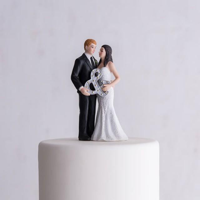 Personalized Wedding Cake Topper Wedding Couple Modern