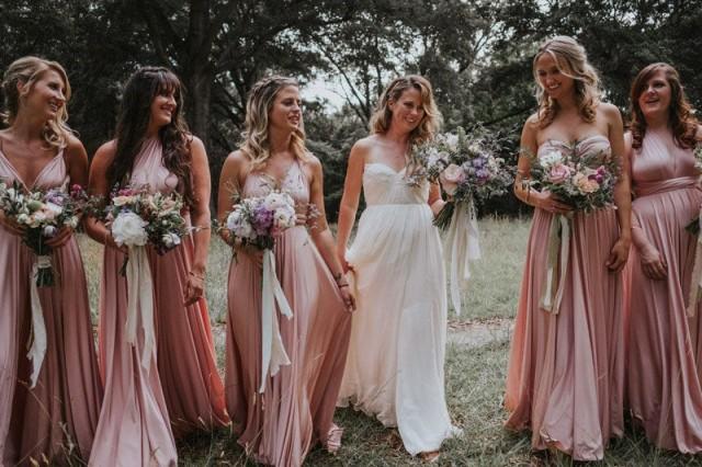 multi tie bridesmaid dress