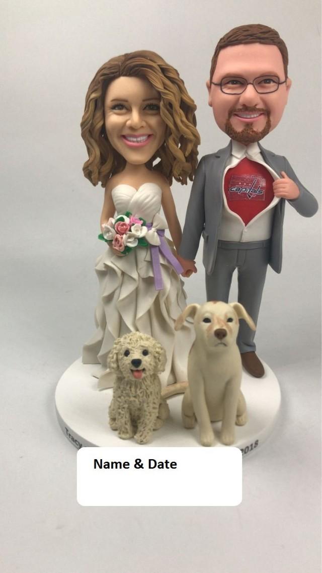 Wedding Cake Topper Personalized Wedding Cake Topper With Pets Pet
