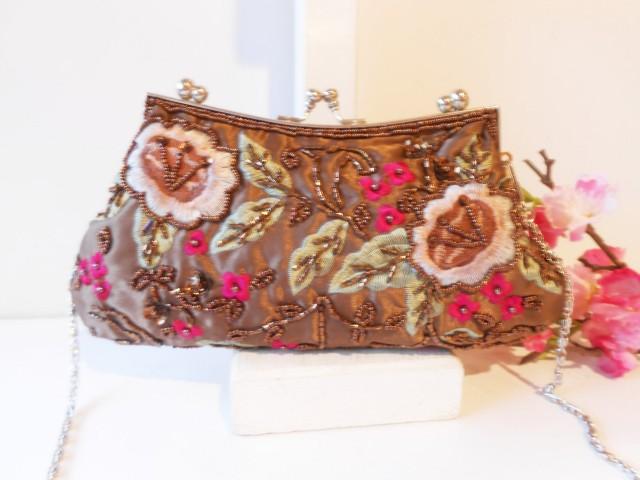brown evening bag