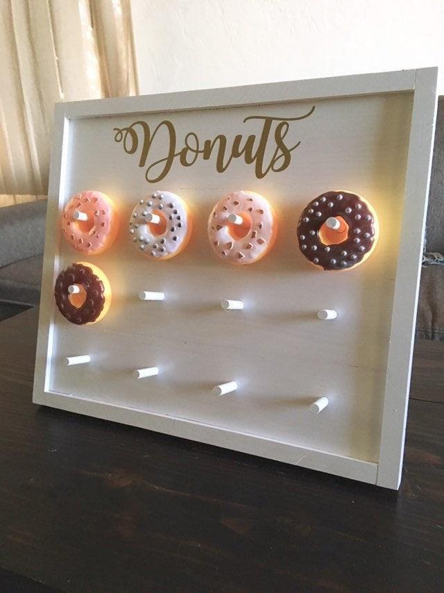 Donut Wall Holds 12 Or 24 Doughnuts Donut Bar Dessert Table Decor