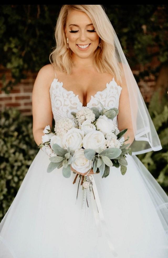 READY TO SHIP Bridal Bouquet, Silk Wedding Bouquet,Brides Bouquet