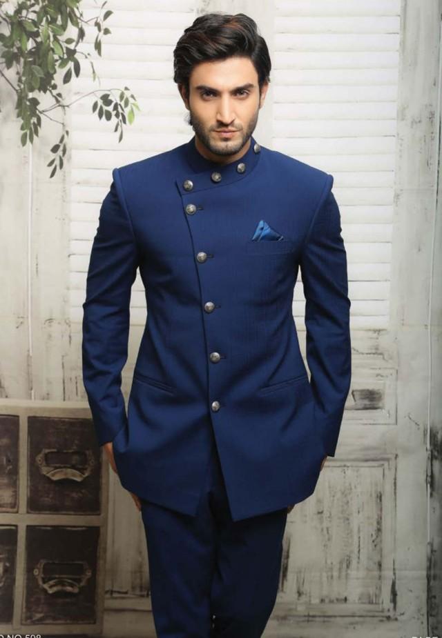 blue jodhpuri coat