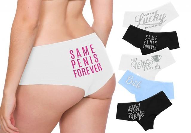 Same Penis Forever Panties Panty Cheeky Lingerie Shower T Bridal Shower Wedding 