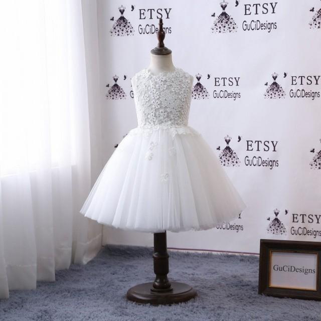 lace top tulle skirt flower girl dress