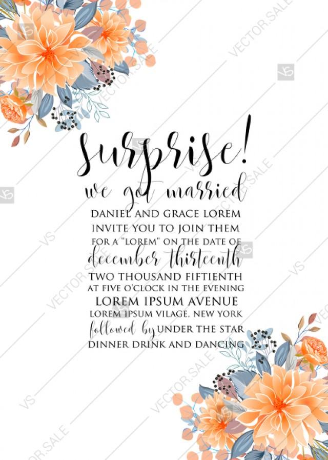 wedding-invitation-peach-chrysanthemum-sunflower-floral-printable-card