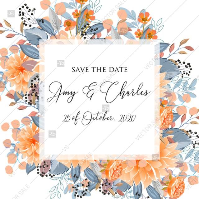 save-the-date-peach-chrysanthemum-sunflower-floral-printable-card