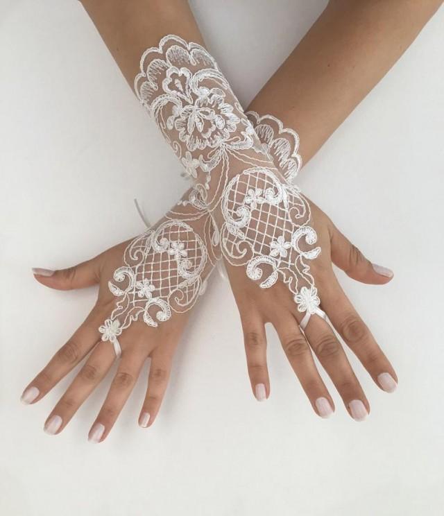 Unique Wedding Gloves Ivory Lace Gloves Ivory Bride Glove Bridal Gloves Lace Gloves Fingerless 8219