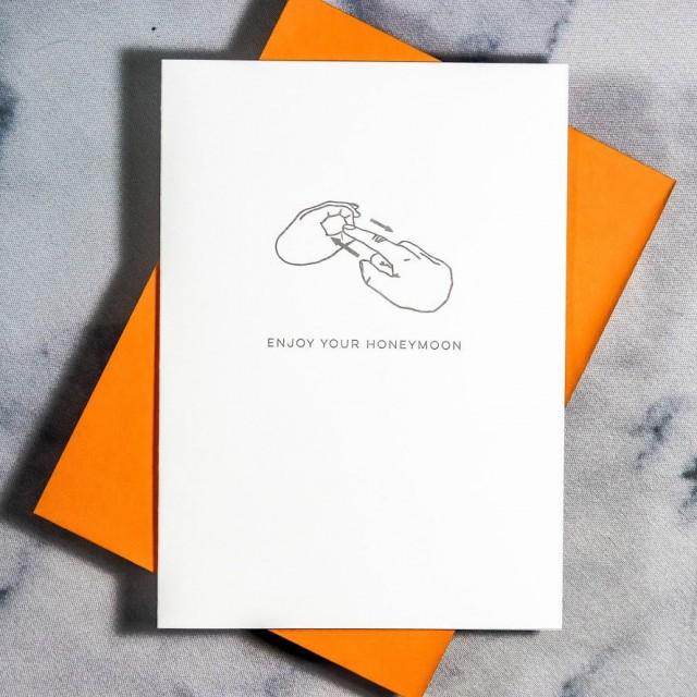 Inappropriate Wedding Card, Funny Letterpress Cards, Funny Wedding Card