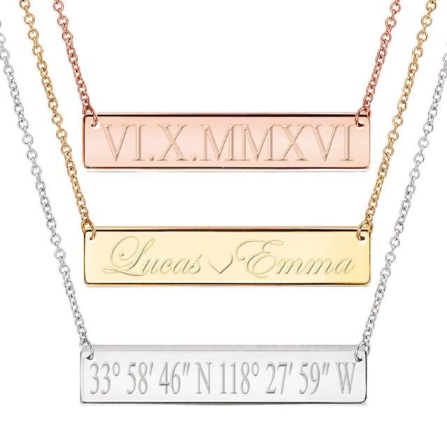 mothers day bar necklace