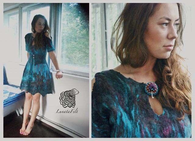 Boho Chic Fashion Felted Dress From ...