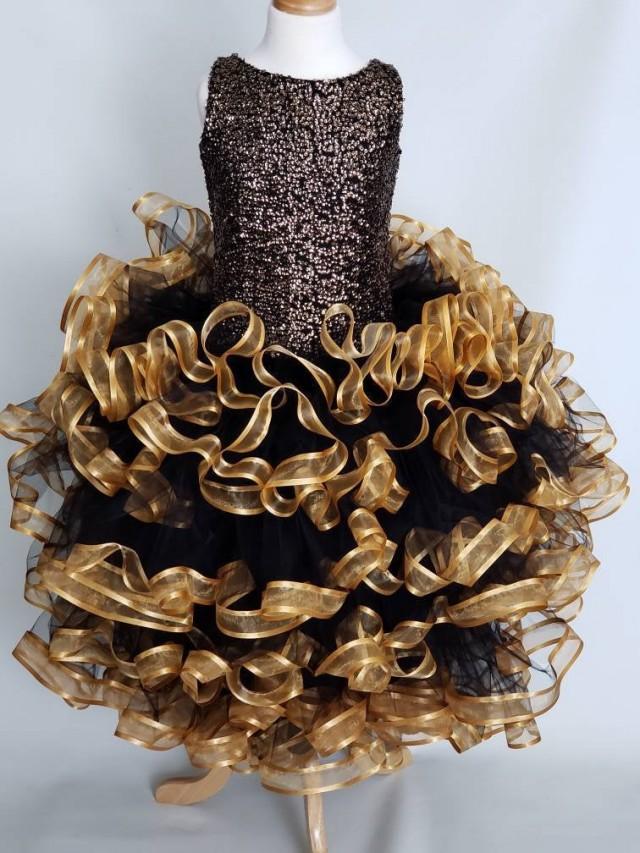 black and gold tutu dress