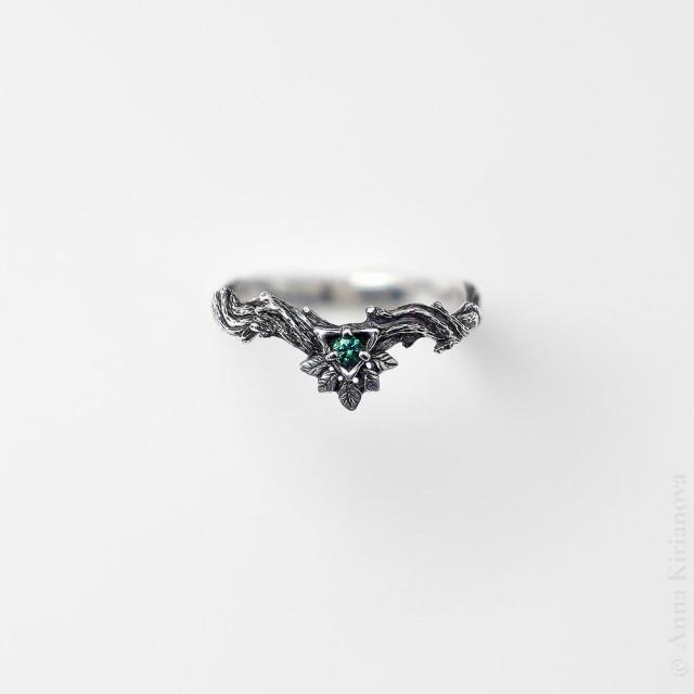 Twig Ring, Branch Engagement Ring, Forest Wedding Ring For Women With