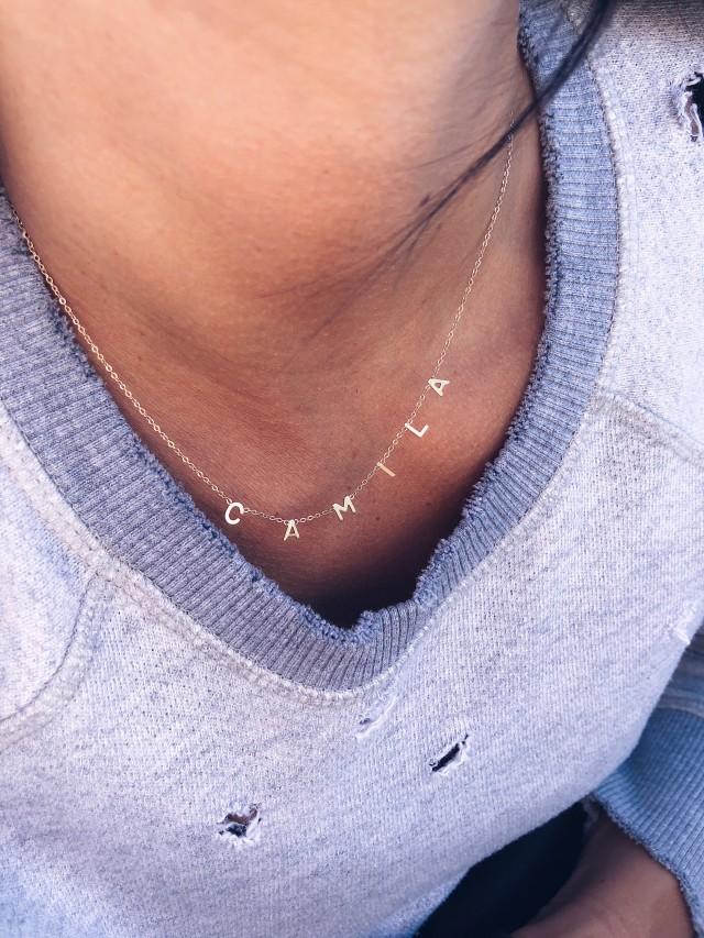 14k Solid Gold Custom Name Necklace 
