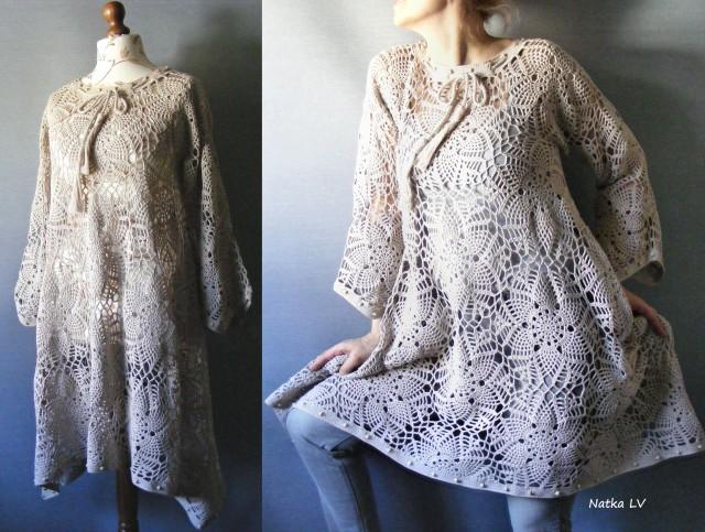 plus size white lace boho dress