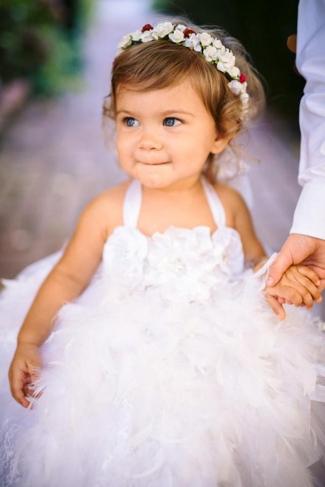 FRANCESCA, Feather Tutu Dress, Feather Dress, Baby Feather Dress