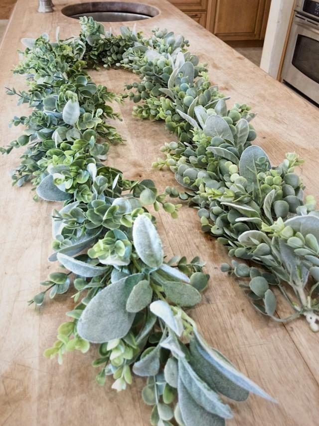 Eucalyptus Garland, Lamb Ear Garland, Flower Garland, Greenery Backdrop