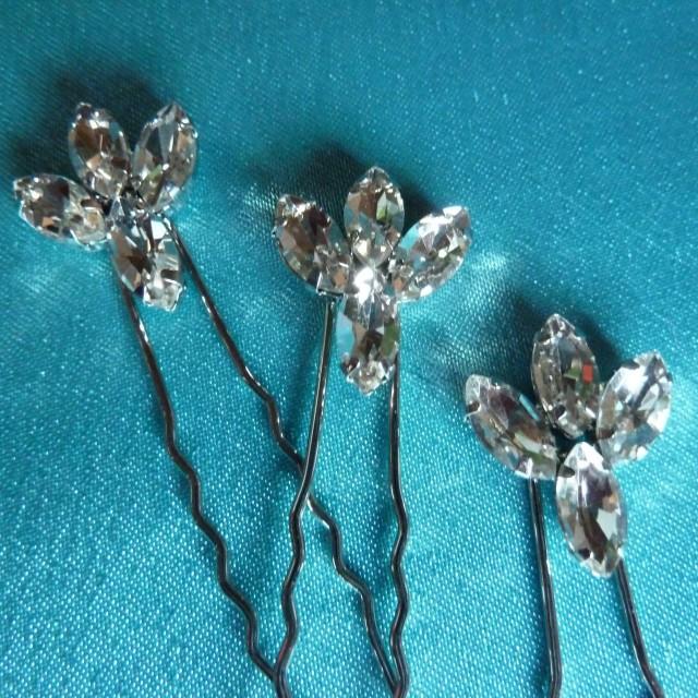 Crystal Bridal Hair Pin, Rhinestone Hair Pin, Bridal Jewelry, Wedding