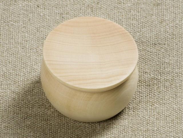 small round wooden box