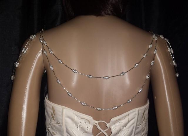 bridal back drape necklace