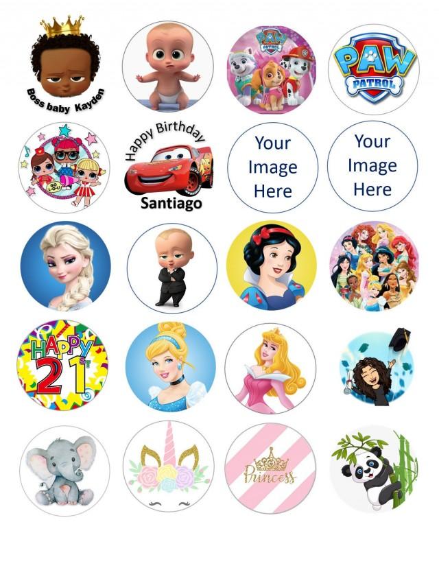 Custom Edible Images For Oreo Cupcake Topper Frosting Precut Icing