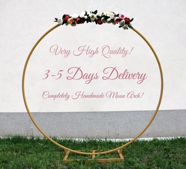 Wedding Arch Metal Round Wedding Arch Circle Wedding Arch Moon Gate